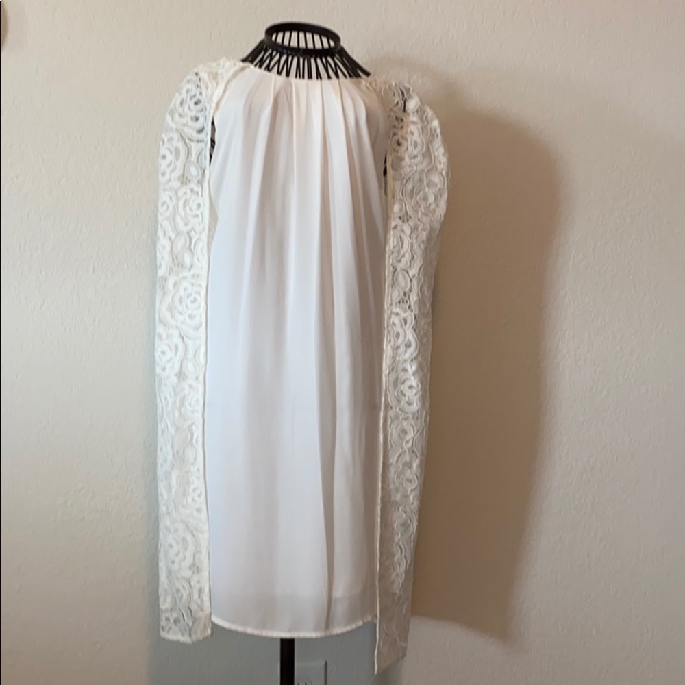 White capped dress